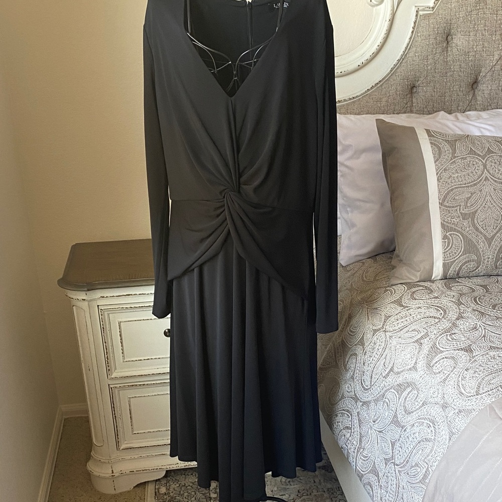 Black Label Ralph Lauren Black Long Sleeve Dress